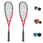 Preview: Dunlop Tristorm Graphite Squashschläger Einsteiger-Set