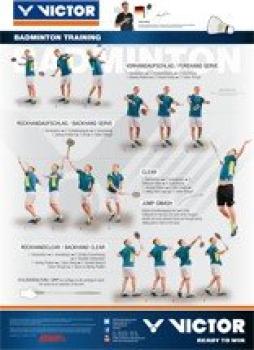 Victor Badminton Technikposter / Trainingsposter