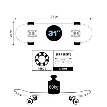 Schildkröt Skateboard Kicker 31 Green dog