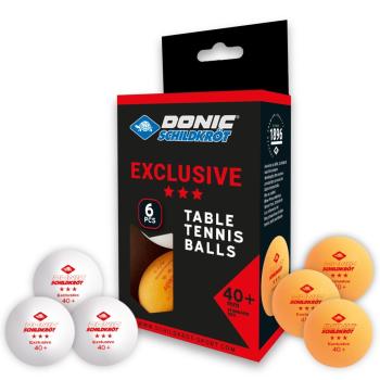 Donic-Schildkröt Tischtennisball 3-Stern Exclusive, Poly 40+ 6er Packung