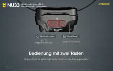 Preview: Nitecore NU33 Stirnlampe