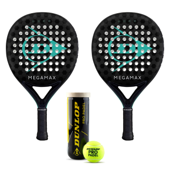 Dunlop Padel Anfänger Set mit 2 Schläger und Bällen