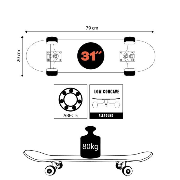 Schildkröt Skateboard Kicker 31 Red Parcour
