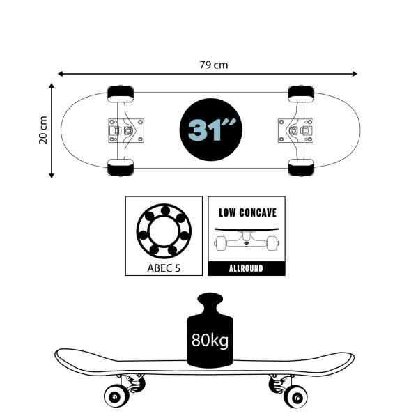 Schildkröt Skateboard Kicker 31 Green dog