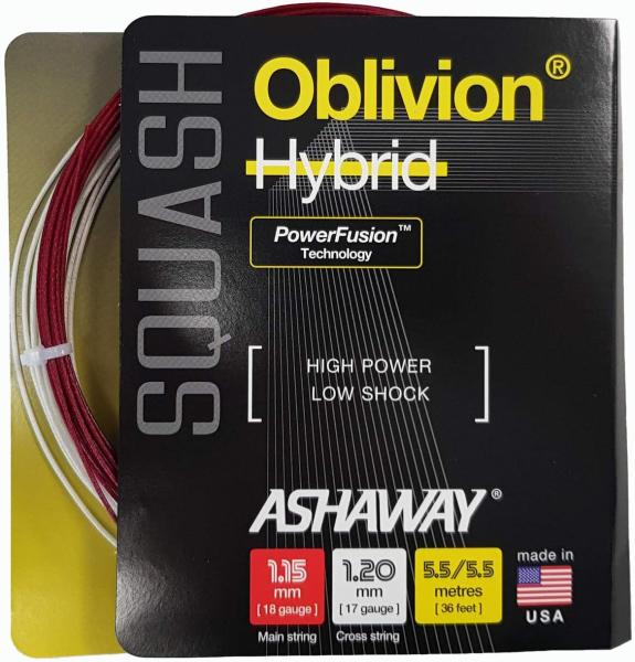 Ashaway Oblivision PowerNick / PowerFusion Hybrid Squashsaite Set