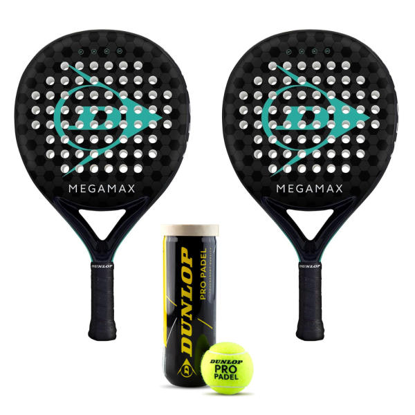 Dunlop Padel Anfänger Set mit 2 Schläger und Bällen